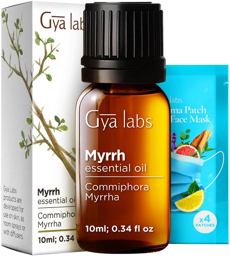 Gya Labs Myrrh Essential Oil - 0.34 Fl Oz - for Hair, Skin, Diffuser, Aromatherapy & DIY Candle Making Scent - Image 1